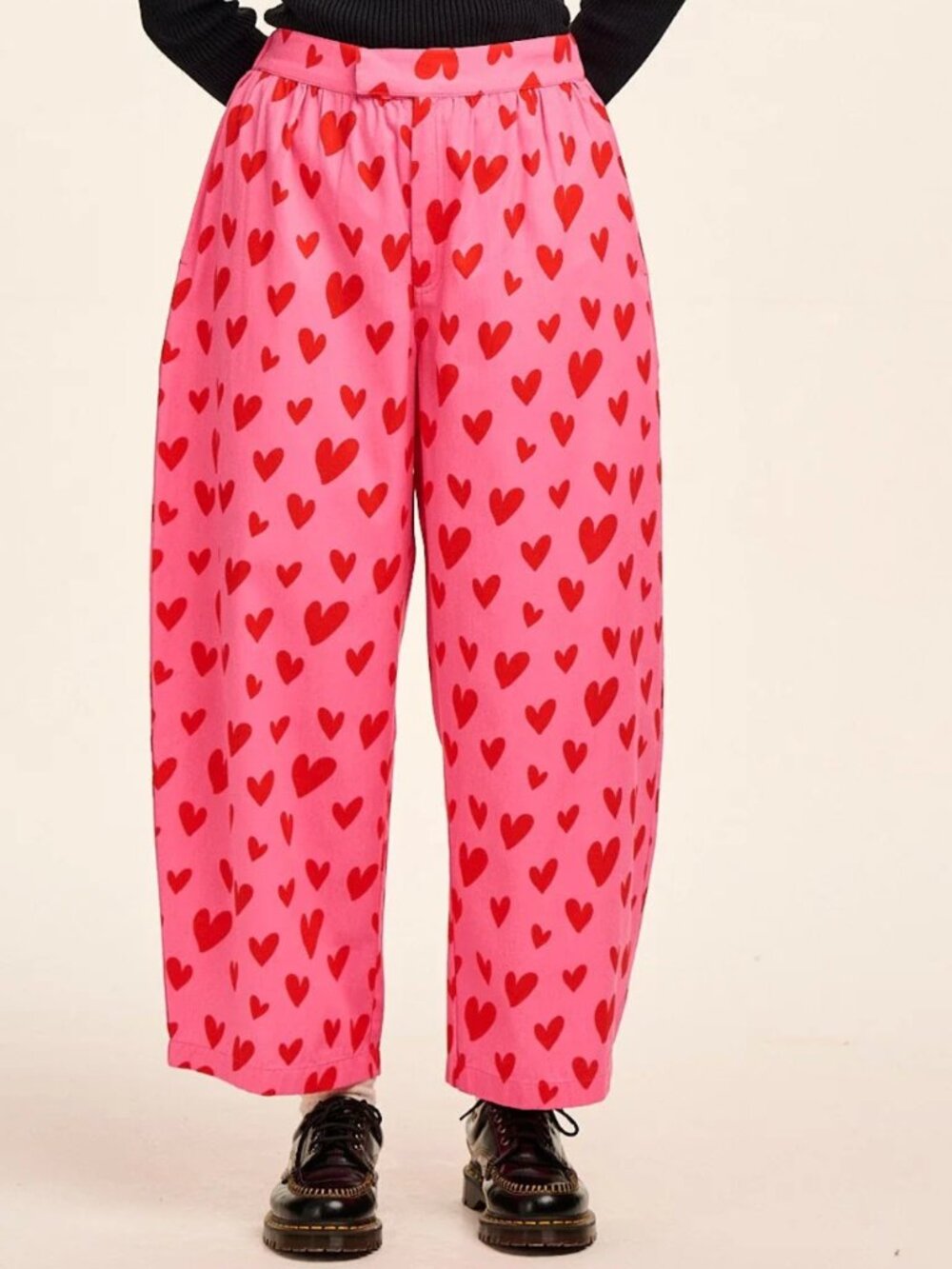 NWT Lucy & Yak Beau Cupid Heart Barrel Trousers Size 22